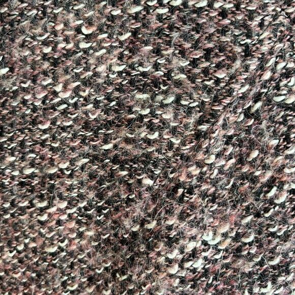 ASOS Tweed Wool Long pink black white oversized dress coat Teddy Jacket 10 EUC - Picture 5 of 9